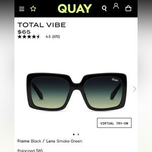 Quay total vibe square sunglasses